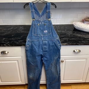 Vintage denim overalls, made in America, no rips, tears, stains , good condition